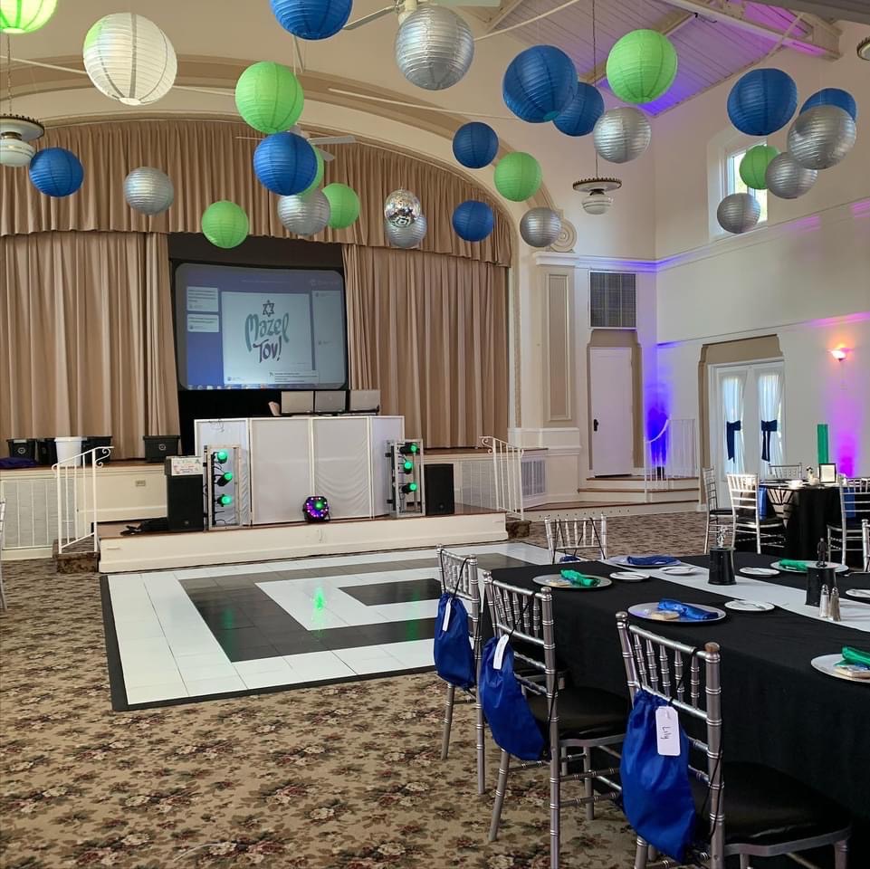 Ballroom Setup for Party at the St Petersburg Woman's Club in Florida