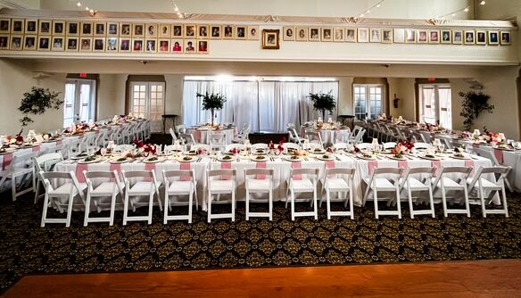 St Petersburg Woman's Club Setup for Indoor Wedding Reception
